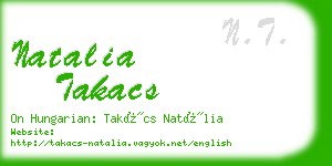 natalia takacs business card